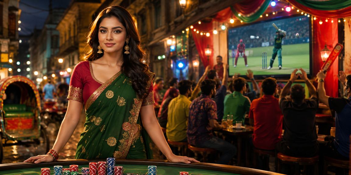 নারায়ণগঞ্জে ক্রিকেট বেটিং উপভোগ করছেন একজন বাংলাদেশি তরুণী